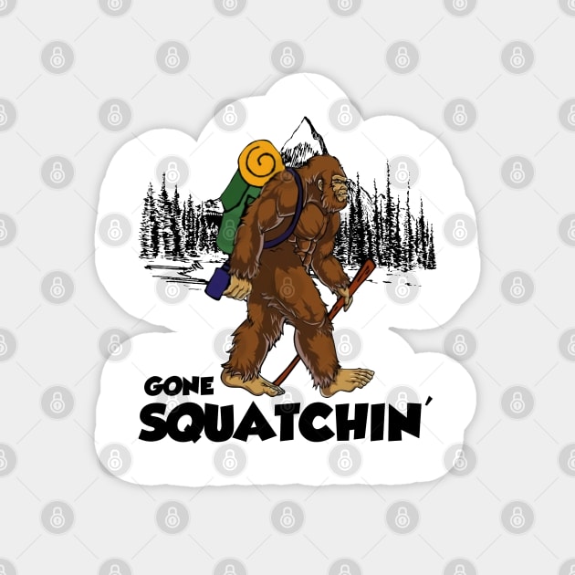Bigfoot - Gone Squatchin' Sticker by JameMalbie